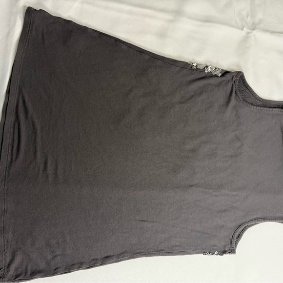 Express Gray Embellished Tank Top with Intricate Design - Picture 5 of 5